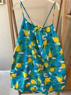 Printfresh Lemon Zest Turquoise Nightgown - XL